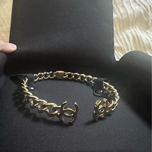 CHANEL CC GOLD CHAIN LINK CHOKER NECKLACE SIZE SMALL BRAND NEW